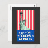 Unterstützung Bundesstaatlicher Arbeitnehmer Postkarte (Vorne/Hinten)