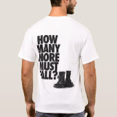 Unterstützung Cindy Sheehan T-Shirt (Rückseite)