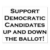 UNTERSTÜTZUNG DEMOKRATISCHER KANDIDATEN.. GUMMISTEMPEL (Prägung)