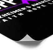 Unterstützung der Alzheimer-Kriegerin Alzheimer Poster (Ecke)