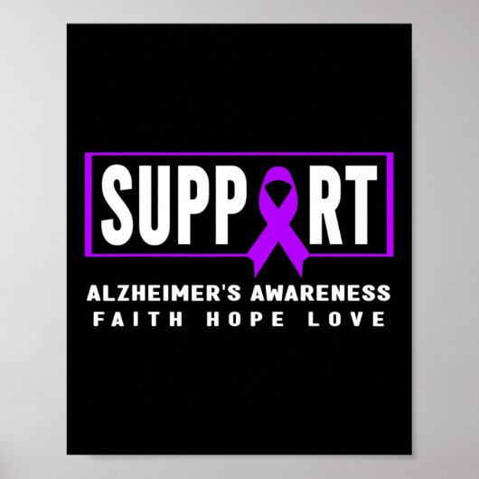 Unterstützung der Alzheimer-Kriegerin Alzheimer Poster (Vorne)