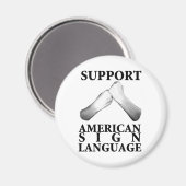Unterstützung der amerikanischen Gebärdensprache ( Magnet (Vorderseite/Rückseite)