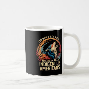 Unterstützung der amerikanischen Ureinwohner gegen Kaffeetasse