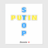 Unterstützung der Aufkleber in der Ukraine - Stopp (Blatt)