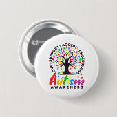 Unterstützung der Autismus-Bewusstsein-Liebe Button (Vorne & Hinten)