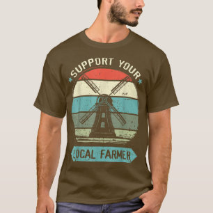 Unterstützung der Bauer, lokale Agrarerzeugnisse, T-Shirt