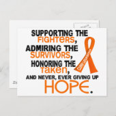 Unterstützung der Bewahrung der 3.2 Leukämie Postkarte (Vorne/Hinten)