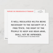 Unterstützung der Bewahrung der Freiheit! Postkarte (Vorne/Hinten)