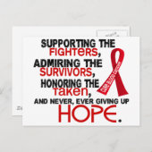 Unterstützung der Bewahrung von 3.2 Blutkrebs Postkarte (Vorne/Hinten)