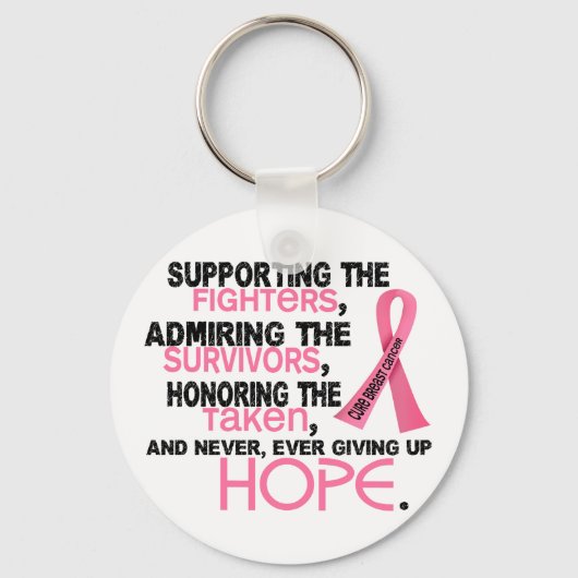 Unterstützung der Bewahrung von 3.2 Brustkrebs Schlüsselanhänger (Vorderseite)