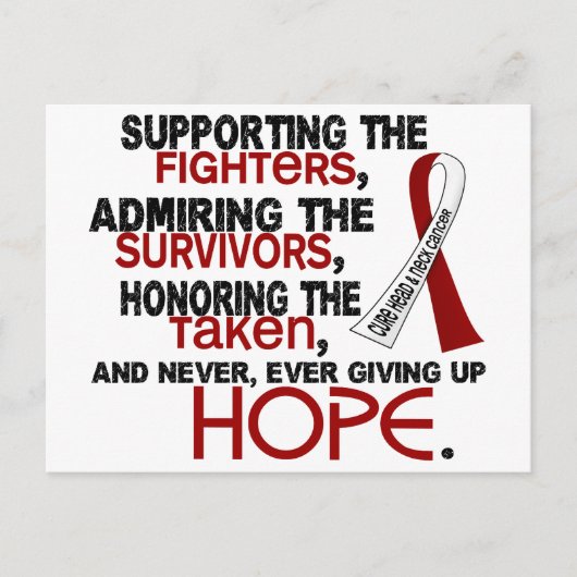 Unterstützung der Bewahrung von 3.2 Kopf-Nackenkre Postkarte (Vorderseite)