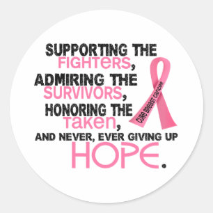 Unterstützung der Bewahrung von Brustkrebs 3.2 Runder Aufkleber