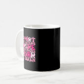 Unterstützung der Bewunderung des Brustkrebs-Bewus Kaffeetasse (Vorderseite Links)