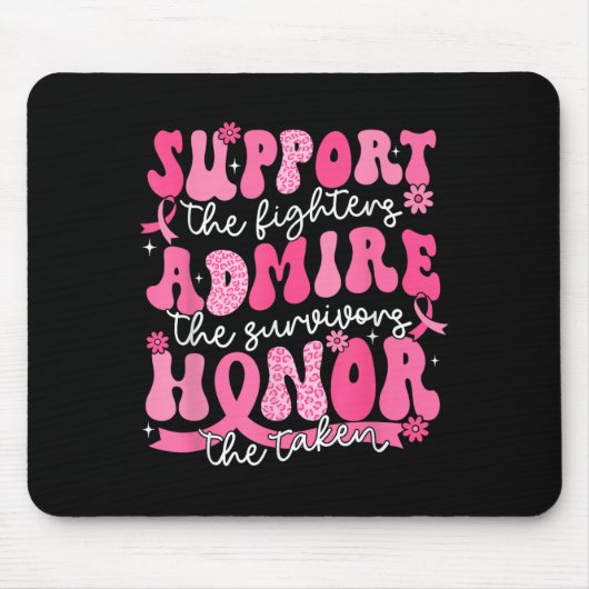 Unterstützung der Bewunderung des Brustkrebs-Bewus Mousepad (Vorne)