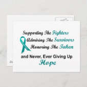 Unterstützung der Bewunderung eines OVARIANKREBS Postkarte (Vorne/Hinten)