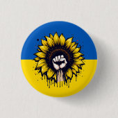 Unterstützung der Blauen und gelben Sonnenblumen-F Button (Vorderseite)