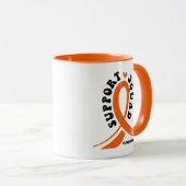 Unterstützung der Blutkrebsbekämpfung Tasse (VorderseiteRechts)