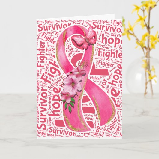 Unterstützung der Brustkrebserkrankung Karte (Gelbe Blume)