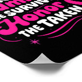 Unterstützung der Brustkrebsforschung Kämpfer bewu Poster (Ecke)