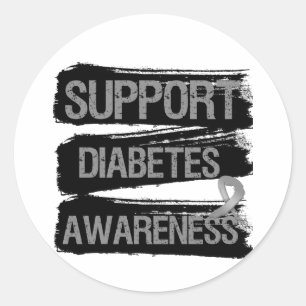 Unterstützung der Diabetes-Sensibilisierungsgruppe Runder Aufkleber