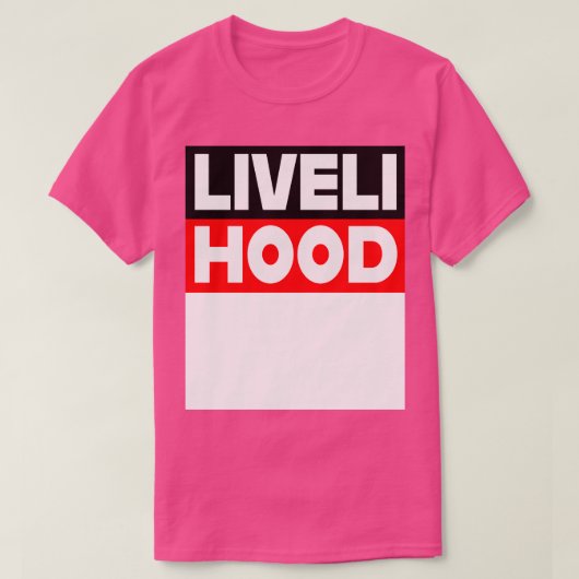 Unterstützung der Existenzsicherung T-Shirt (Design vorne)