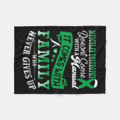 Unterstützung der Familie für Muskeldystrophie Grü Fleecedecke (Vorderseite (Horizontal))