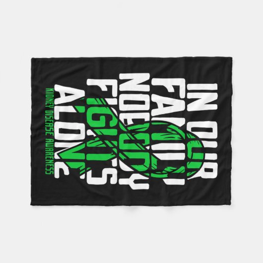 Unterstützung der Familie für Nierenerkrankungen Fleecedecke (Vorderseite (Horizontal))