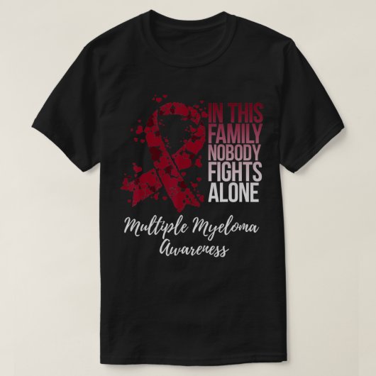 Unterstützung der Familie Multiples Myelom-Bewusst T-Shirt (Design vorne)