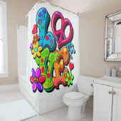 Unterstützung der friedenssichernden Liebe Duschvorhang (Beispiel)