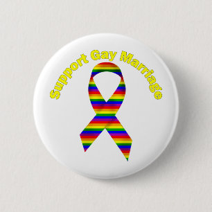 Unterstützung der Gay-Ehe-Rainbow-Sensibilisierun Button