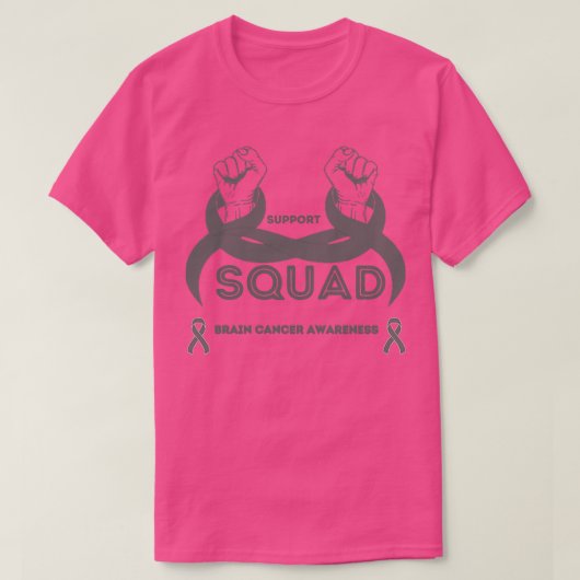 UNTERSTÜTZUNG DER HIRNKREBSKREBS ERWERNESS SQUAD T-Shirt (Design vorne)