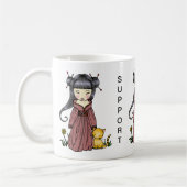 Unterstützung der japanischen Tasse Kimono Girl (Links)