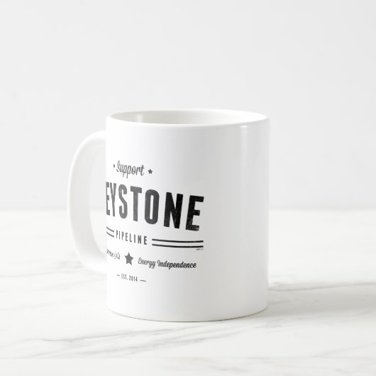 Unterstützung der Keystone-Pipeline Kaffeetasse (Vorderseite Links)