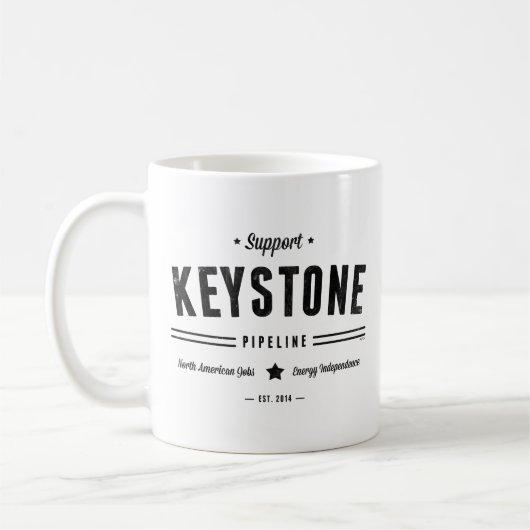 Unterstützung der Keystone-Pipeline Kaffeetasse (Links)