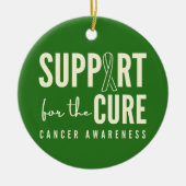 Unterstützung der Krebsbewusstsein bei der Heilung Keramik Ornament (Vorne)