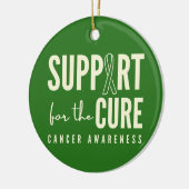 Unterstützung der Krebsbewusstsein bei der Heilung Keramik Ornament (Links)