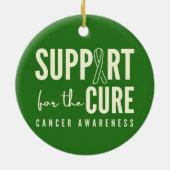 Unterstützung der Krebsbewusstsein bei der Heilung Keramik Ornament (Hinten)