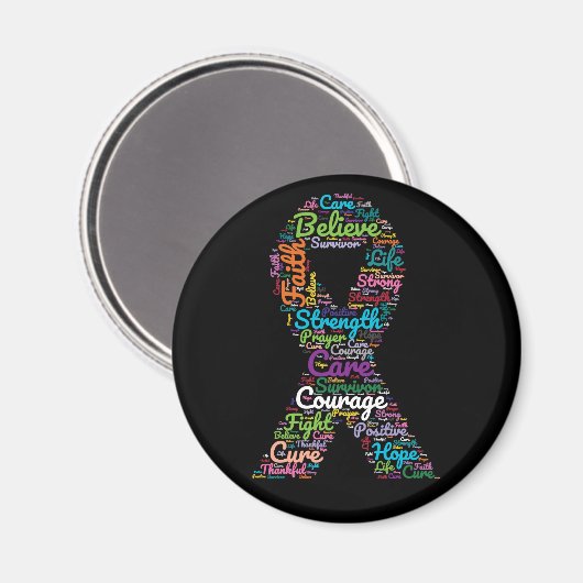 Unterstützung der Krebsbewusstsein Magnet (Vorderseite/Rückseite)