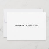 Unterstützung der Krebsförderung Motivation Herz Karte (Rückseite)