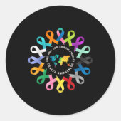 Unterstützung der Krebsforschung im Kampf gegen de Runder Aufkleber (Vorderseite)