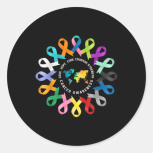 Unterstützung der Krebsforschung im Kampf gegen de Runder Aufkleber