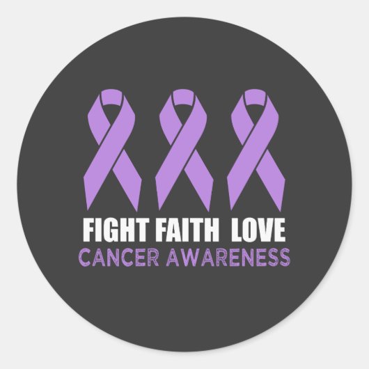 Unterstützung der Krebsforschung Runder Aufkleber (Vorderseite)