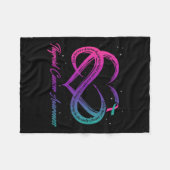 Unterstützung der Krebsüberlebensrate Schilddrüsen Fleecedecke (Vorderseite (Horizontal))