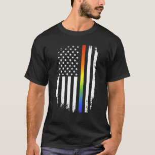 Unterstützung der LGBT Pride Month mit Regenbogen- T-Shirt