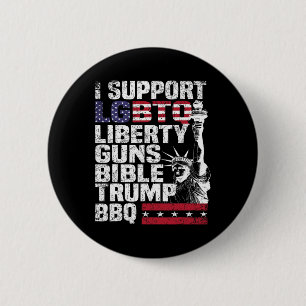 Unterstützung der Lgbtq Liberty Guns Bibel Trump G Button