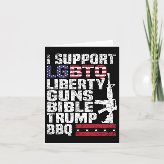 Unterstützung der LGBTQ Liberty Guns Bibel Trump G Karte (Vorderseite)