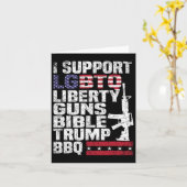 Unterstützung der LGBTQ Liberty Guns Bibel Trump G Karte (Gelbe Blume)