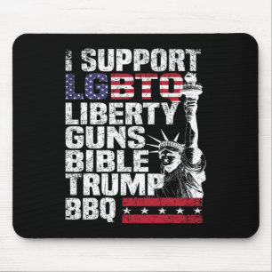 Unterstützung der Lgbtq Liberty Guns Bibel Trump G Mousepad