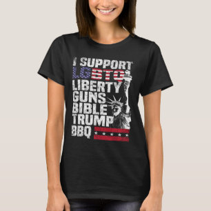 Unterstützung der Lgbtq Liberty Guns Bibel Trump G T-Shirt