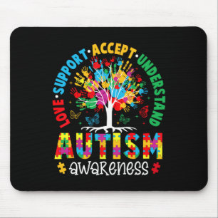 Unterstützung der Liebe Akzeptiert Autismus Awaren Mousepad